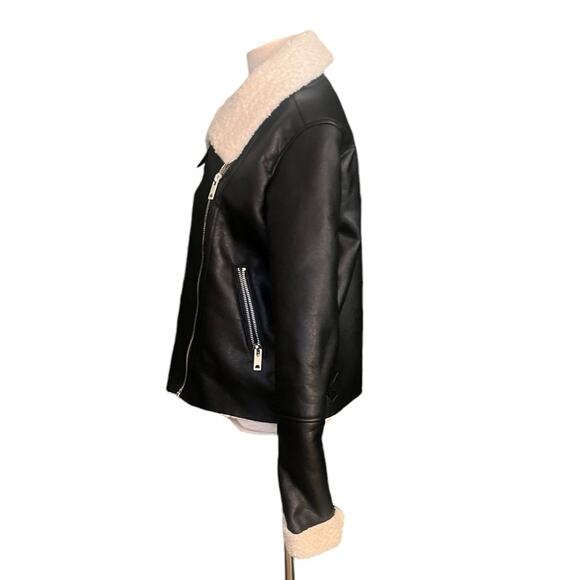 NWOT BlankNYC Aviator Faux Leather Jacket – Sz Med - Picture 5 of 8